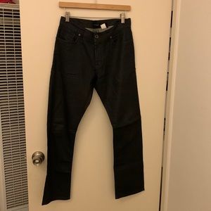 John Varvatos size 30r coated black denim